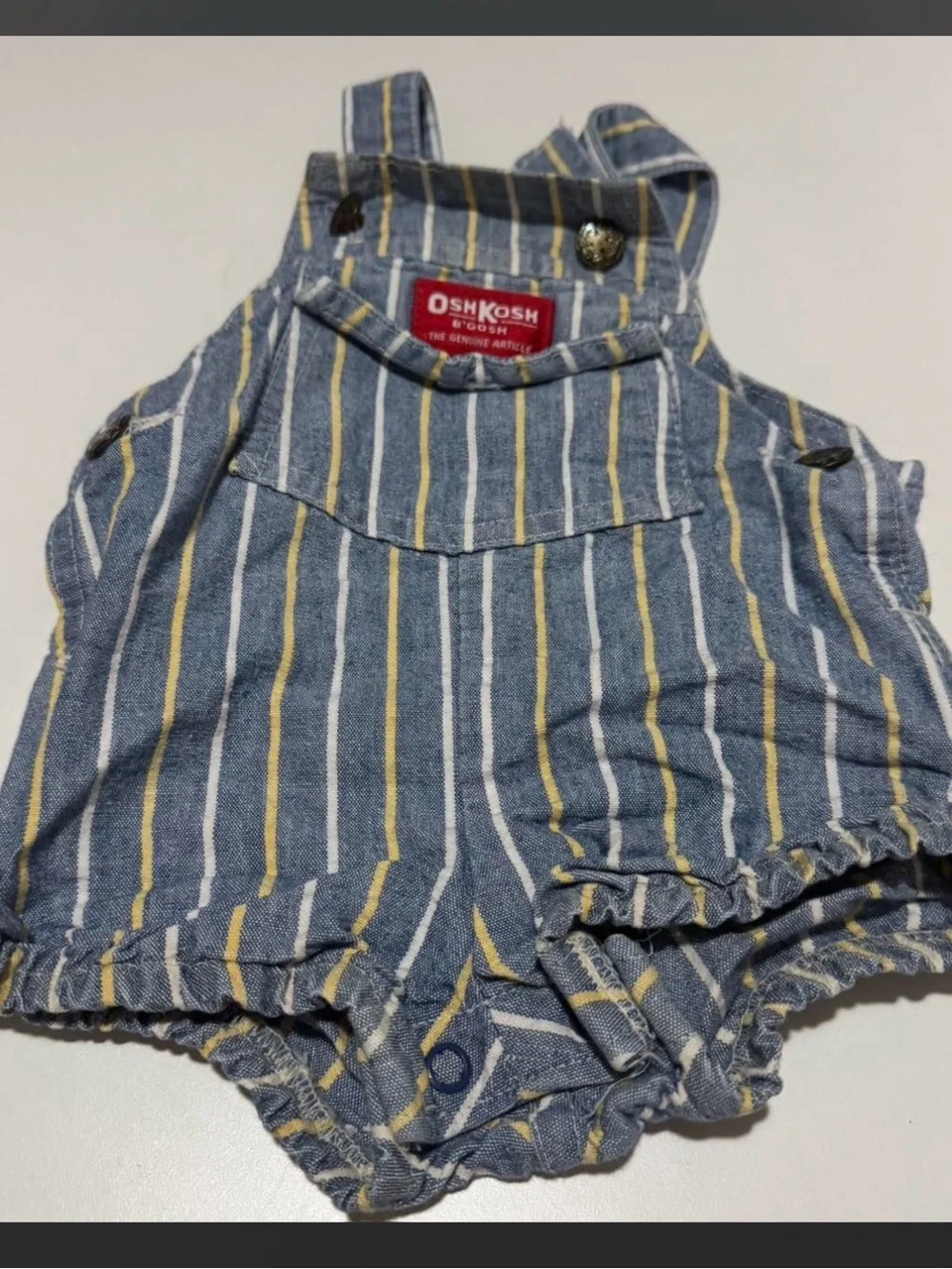 OshKosh B’Gosh Beach Dog Bubble Romper 3-6M Striped Shortalls Vintage